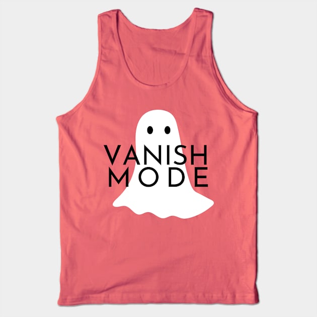 Vanish Mode Ghost Design Tank Top by S0CalStudios